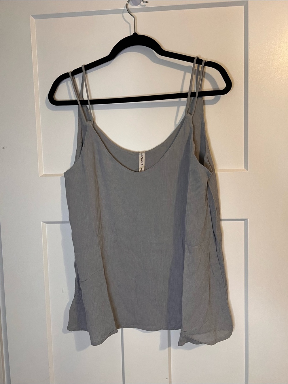 Zenana Outfitters Light Gray Double-Strap Camisole